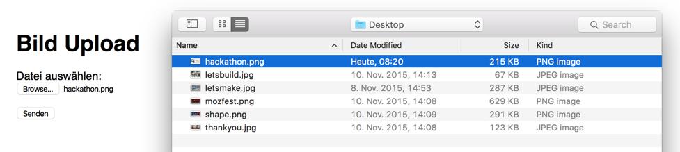 Webformular mit Datei-Upload
