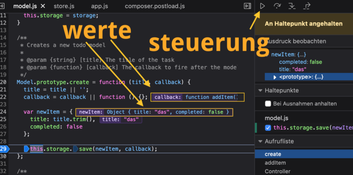 Debugger im Browser