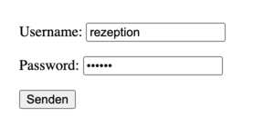 Abbildung 147: Login-Formular der Applikation