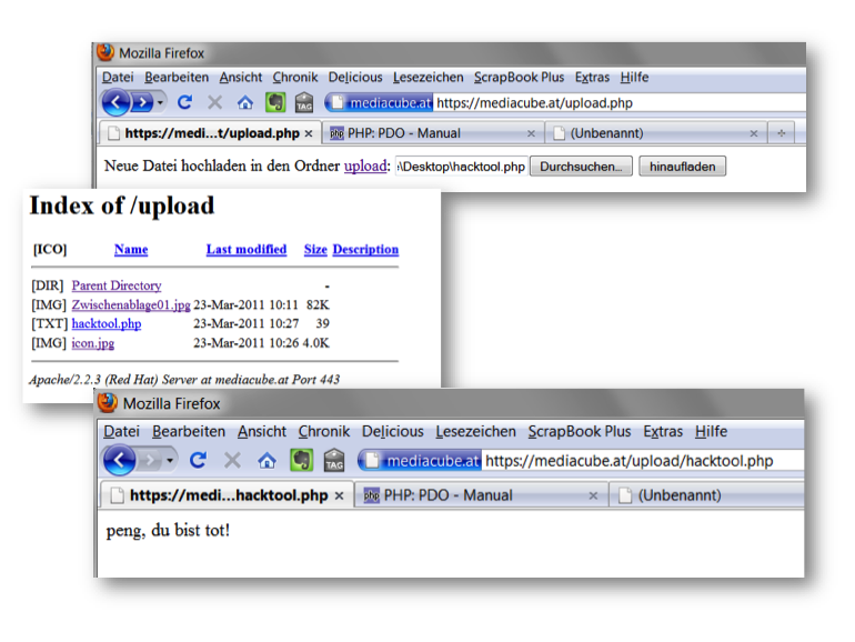 Security Super-GAU: Upload einer Datei mit Endung php in den Webspace